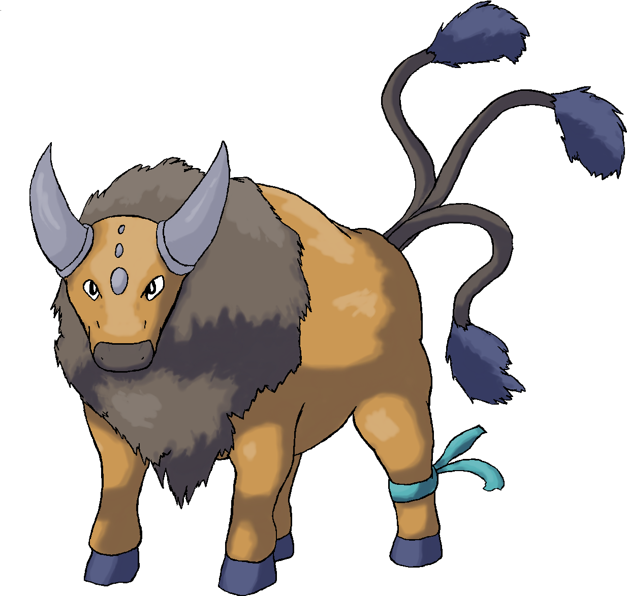 Tauros Pokemon PNG Isolated Clipart