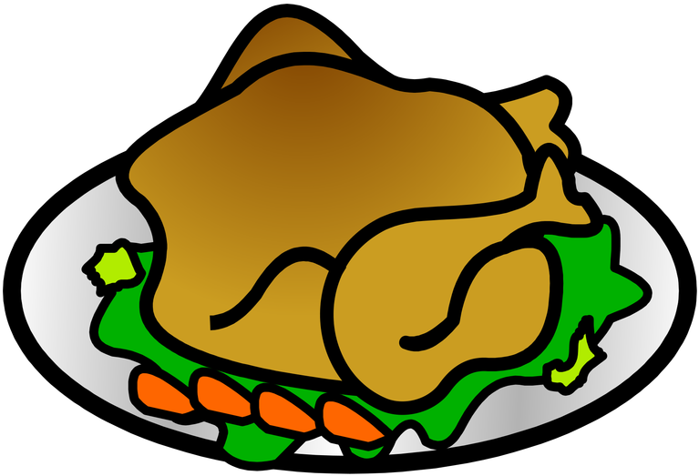 Thanksgiving Turkey Meat Background Isolated PNG