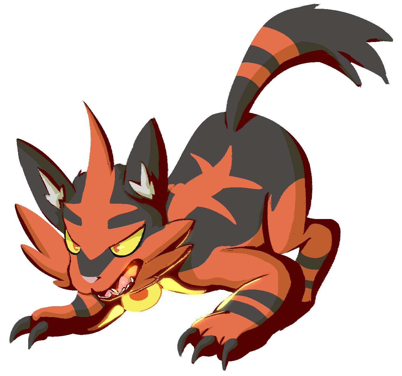 Torracat Pokemon PNG Isolated Clipart