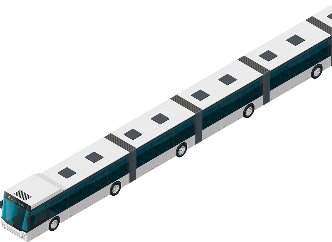 Trolleybus PNG Isolated Clipart