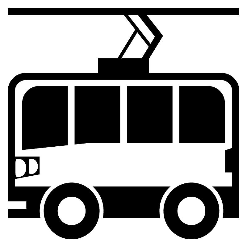 Trolleybus PNG Isolated File