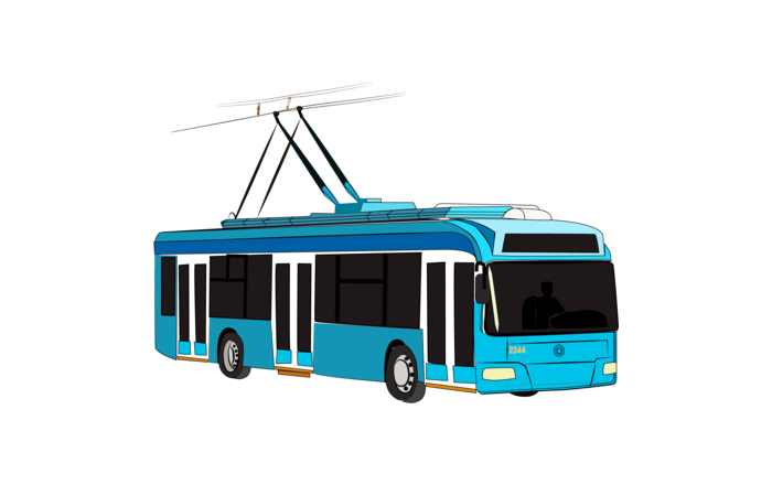 Trolleybus PNG Isolated Transparent Picture