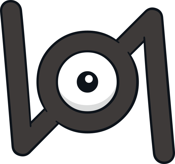 Unown Pokemon PNG Background Image