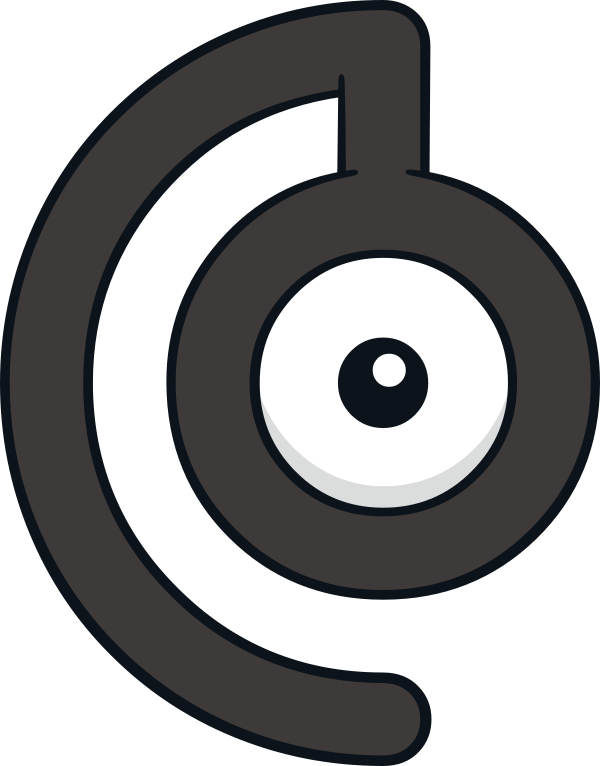 Unown Pokemon PNG Isolated Clipart