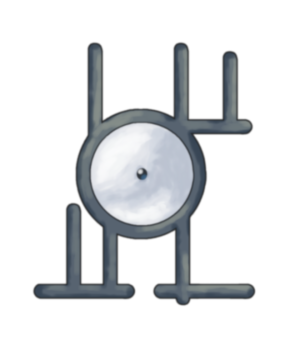 Unown Pokemon PNG Isolated Photo