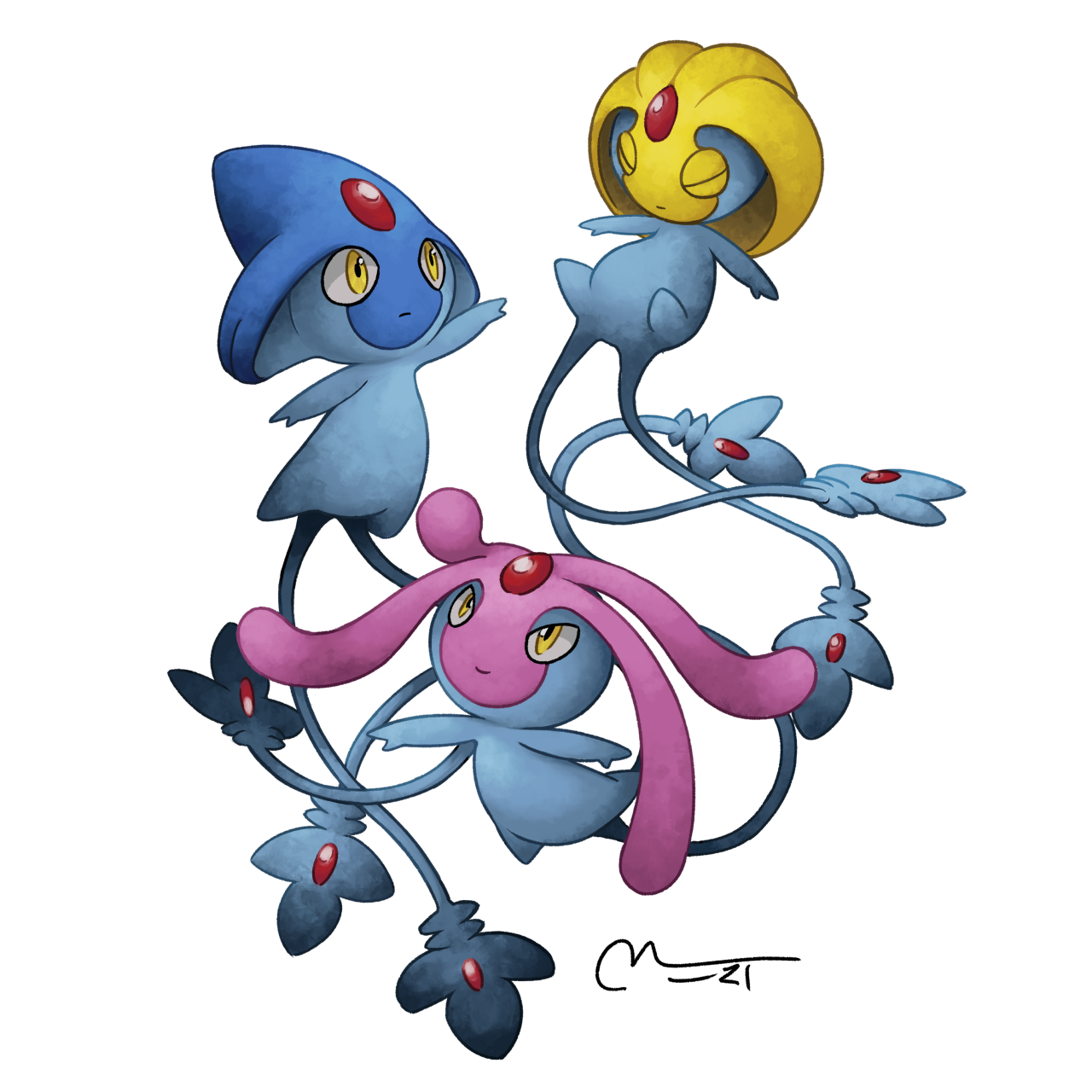 Uxie Pokemon PNG Isolated Picture