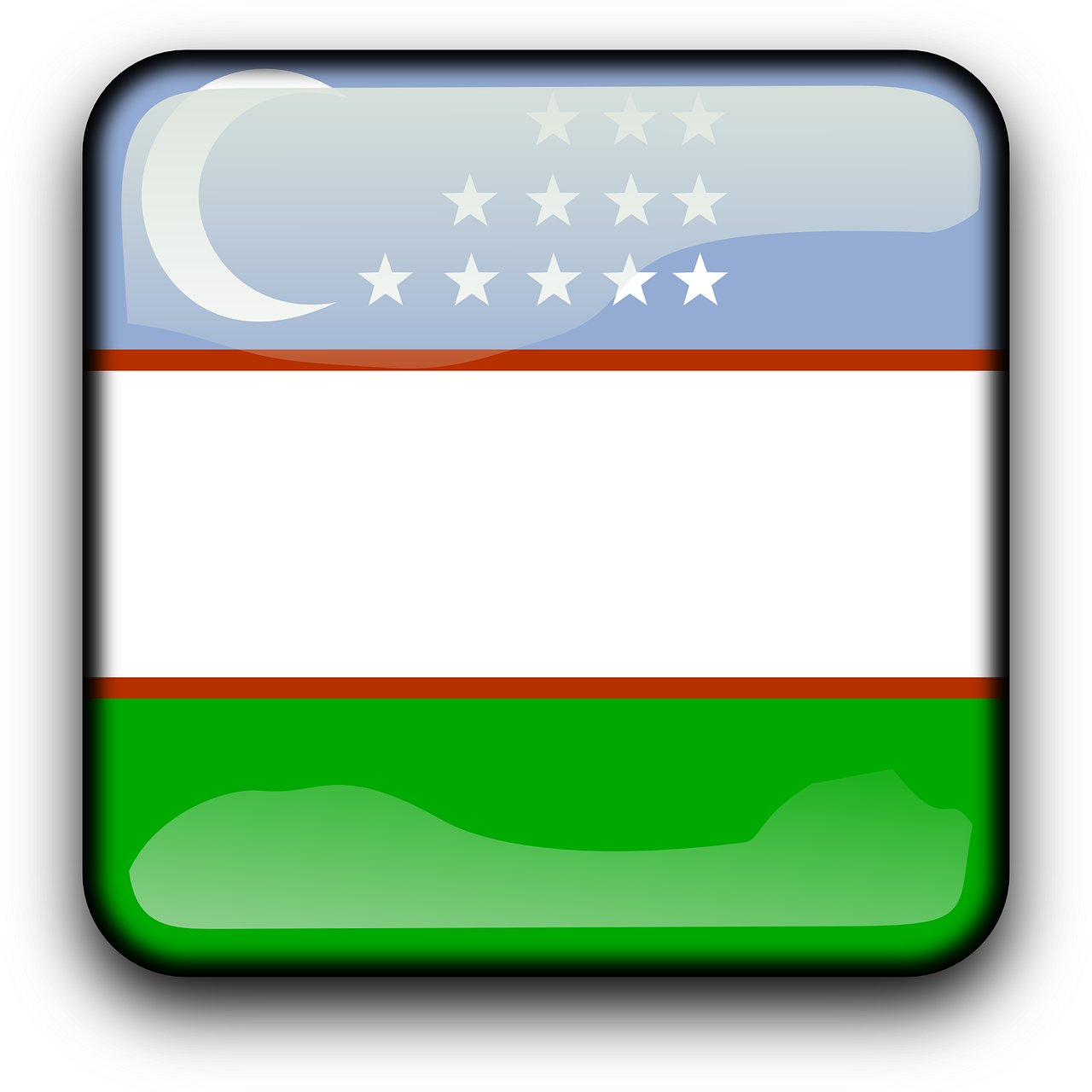 Uzbekistan Flag PNG Isolated HD