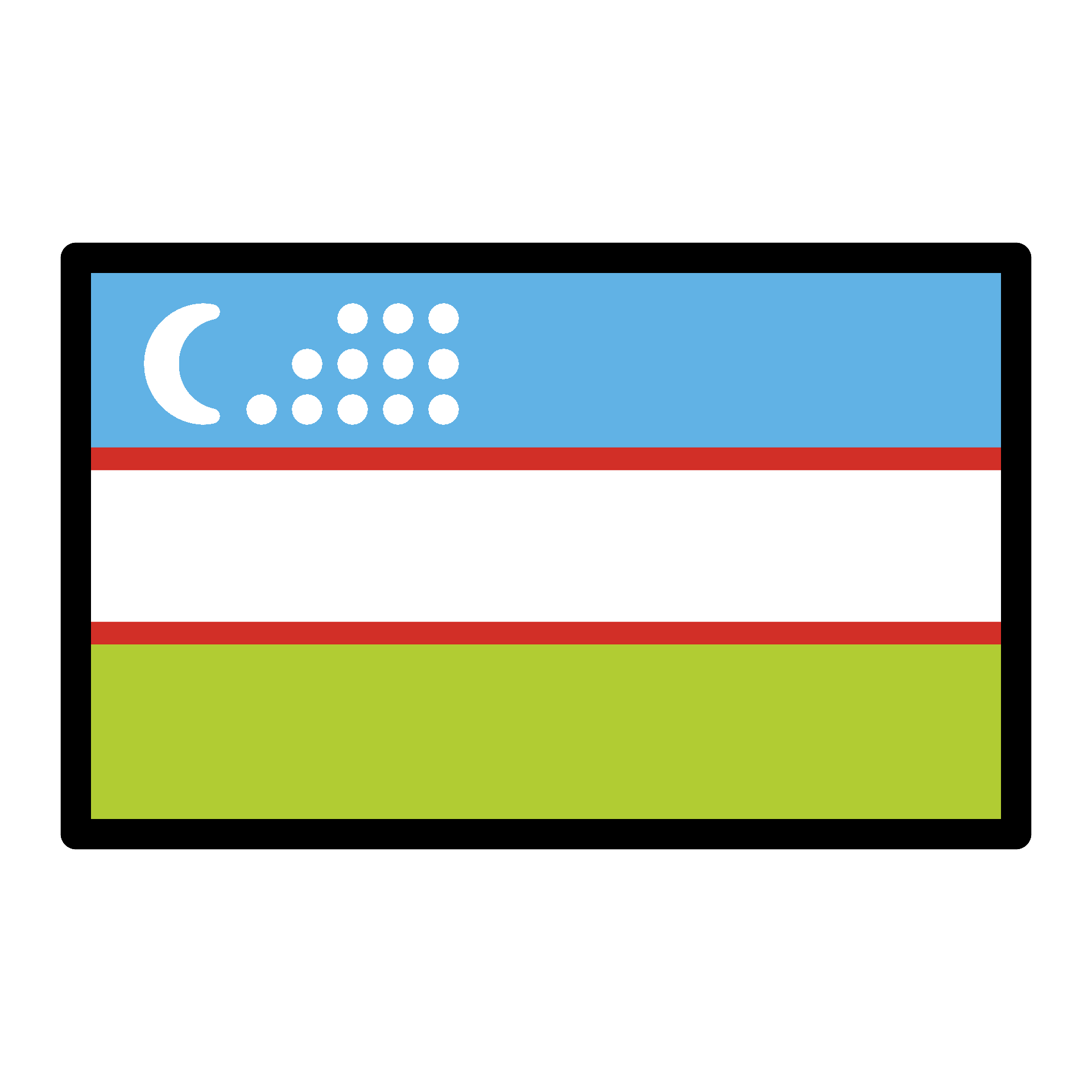Uzbekistan Flag PNG Transparent