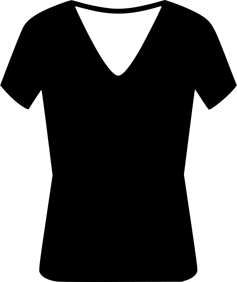 V-Neck T-Shirt PNG Isolated File