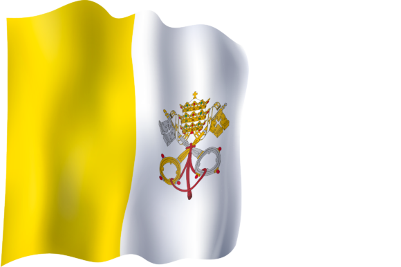 Vatican City Flag PNG Isolated Image