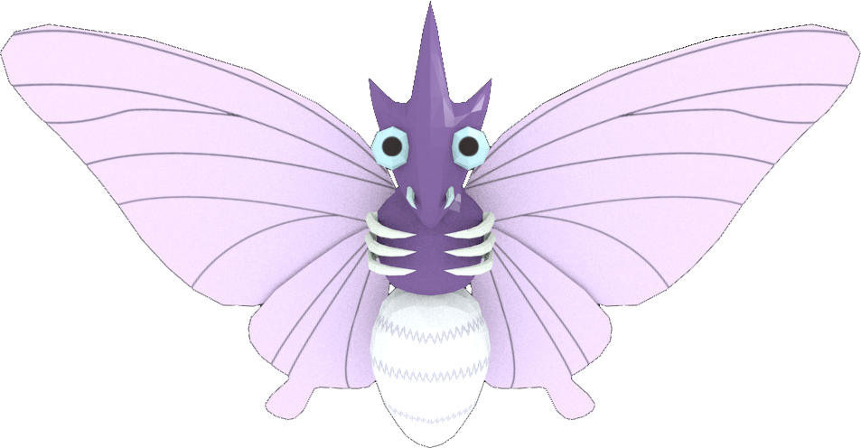 Venomoth Pokemon PNG Isolated Picture