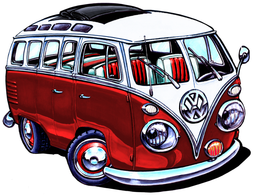 Volkswagen T1 Hippie PNG Isolated File