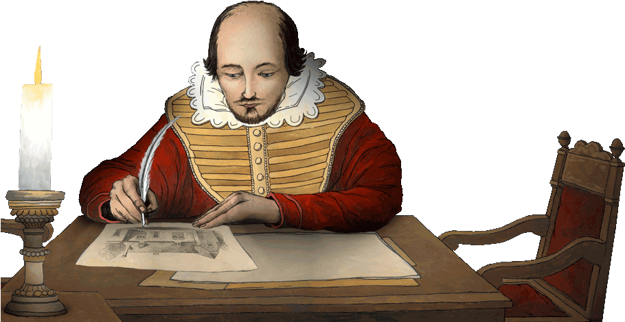 William Shakespeare PNG Isolated Image
