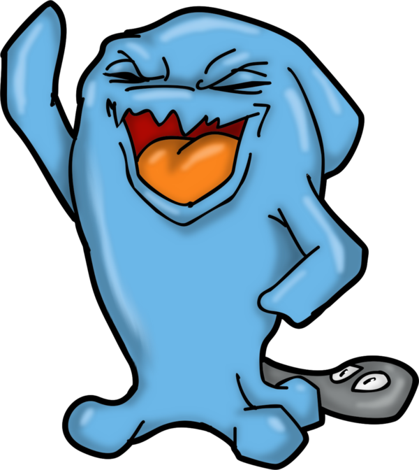 Wobbuffet Pokemon PNG Isolated Clipart