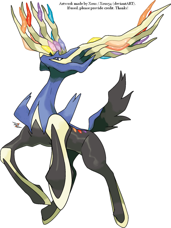 Xerneas Pokemon Background Isolated PNG