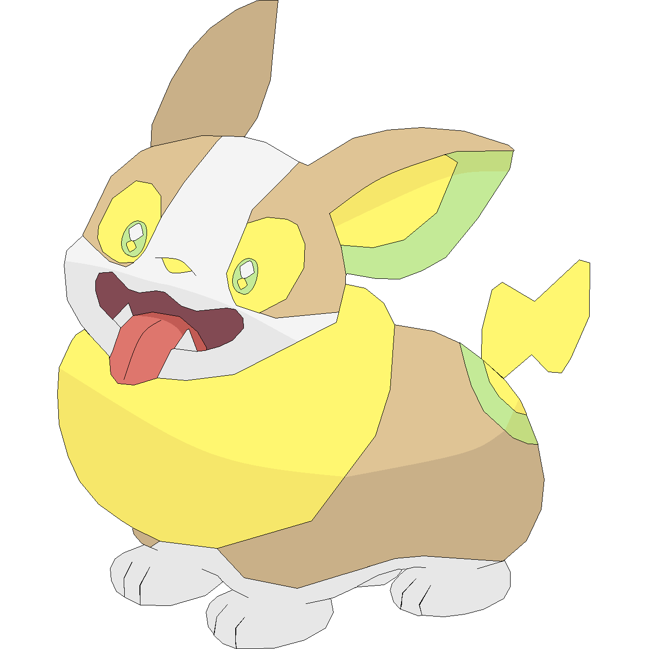 Yamper Pokemon Background Isolated PNG