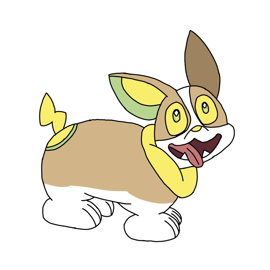 Yamper Pokemon PNG Isolated Image
