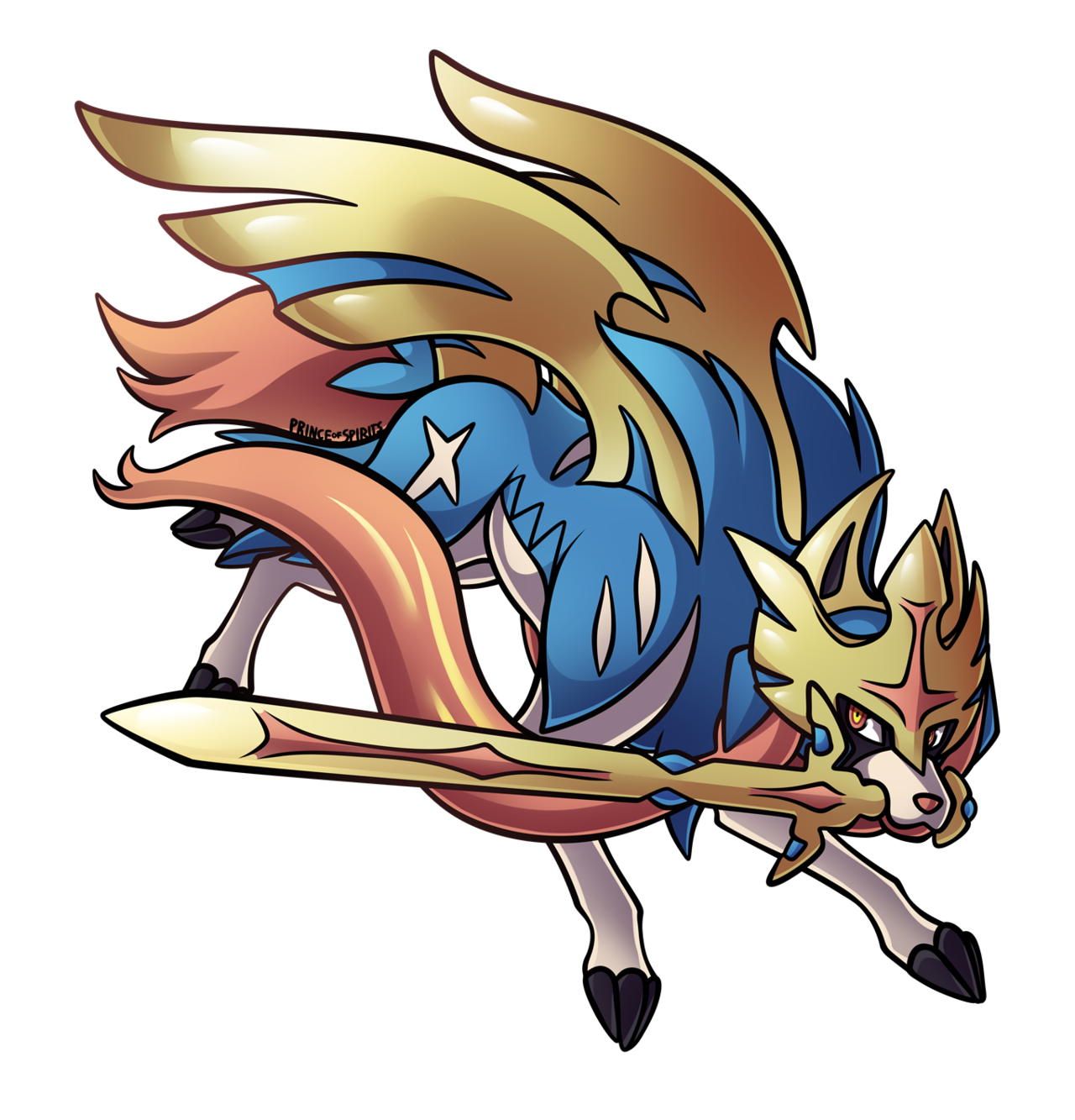 Zacian Pokemon PNG Isolated File