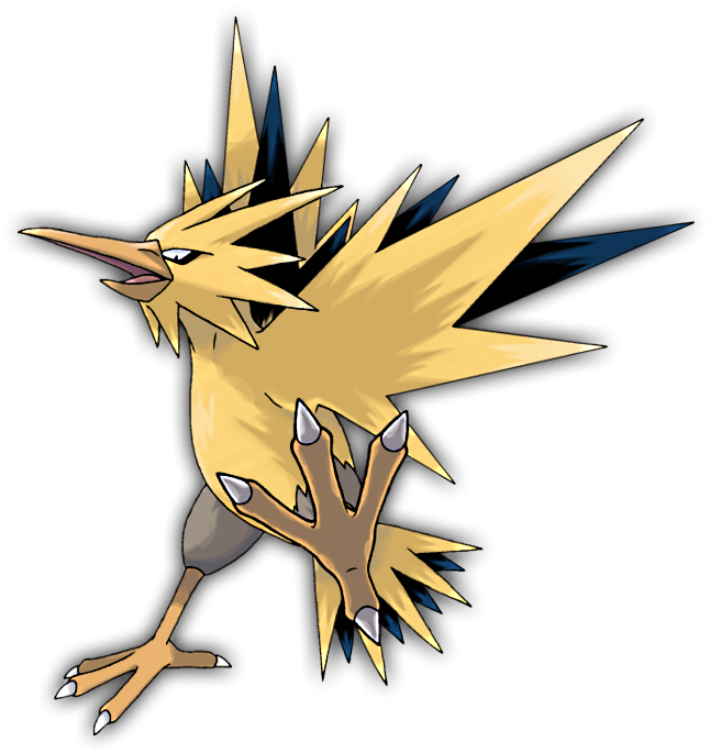 Zapdos Pokemon PNG HD Isolated