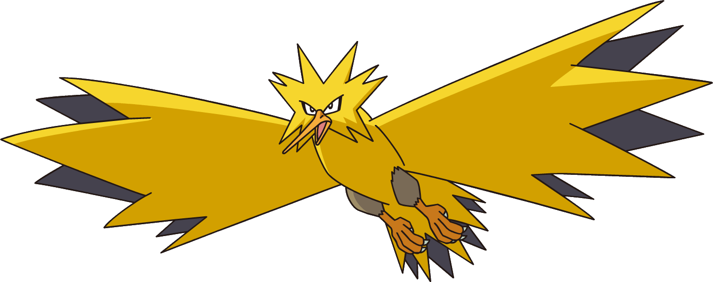 Zapdos Pokemon PNG Isolated HD