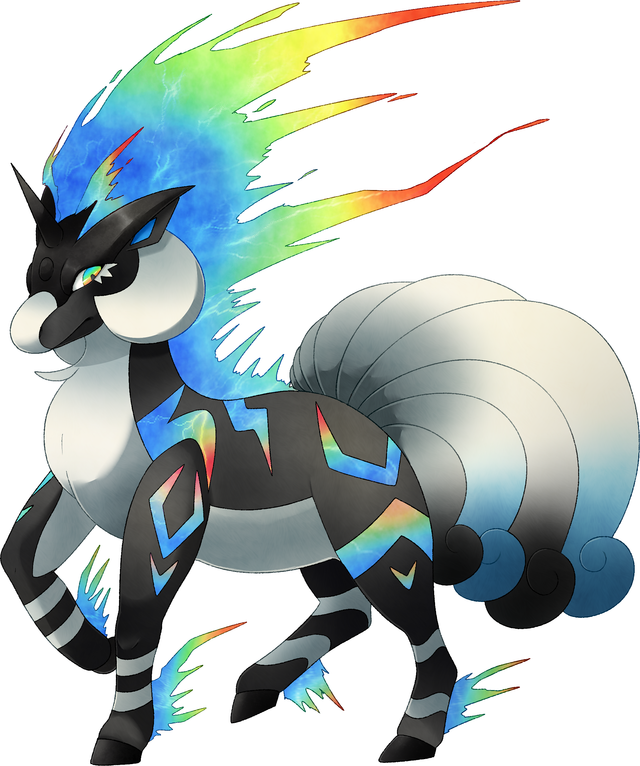 Zebstrika Pokemon PNG Isolated Pic