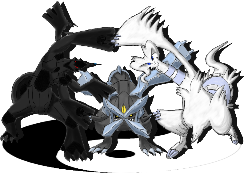 Zekrom Pokemon PNG Isolated Transparent