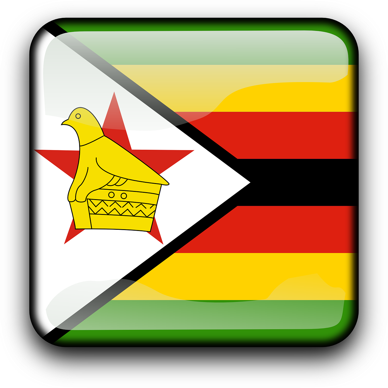 Zimbabwe Flag PNG Isolated Image