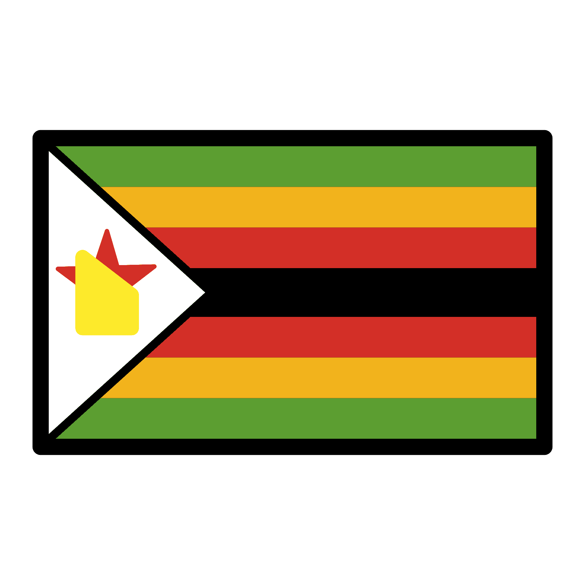Zimbabwe Flag PNG Transparent