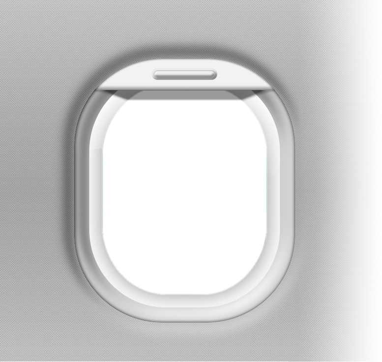 Airplane Window Frame PNG Isolated HD