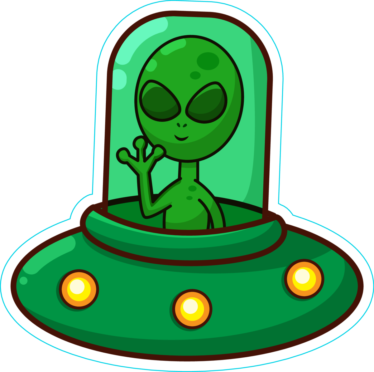 Alien Cartoon PNG Isolated File