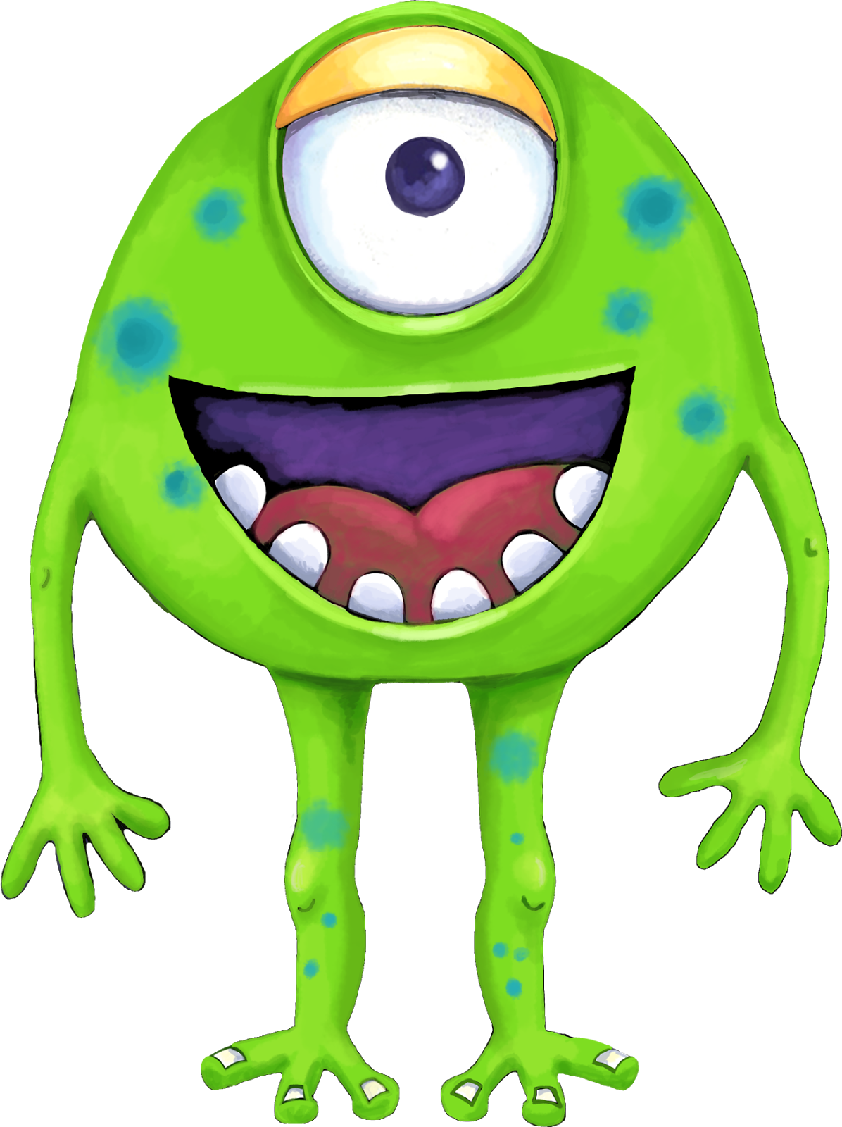 Alien Cartoon PNG Isolated Image