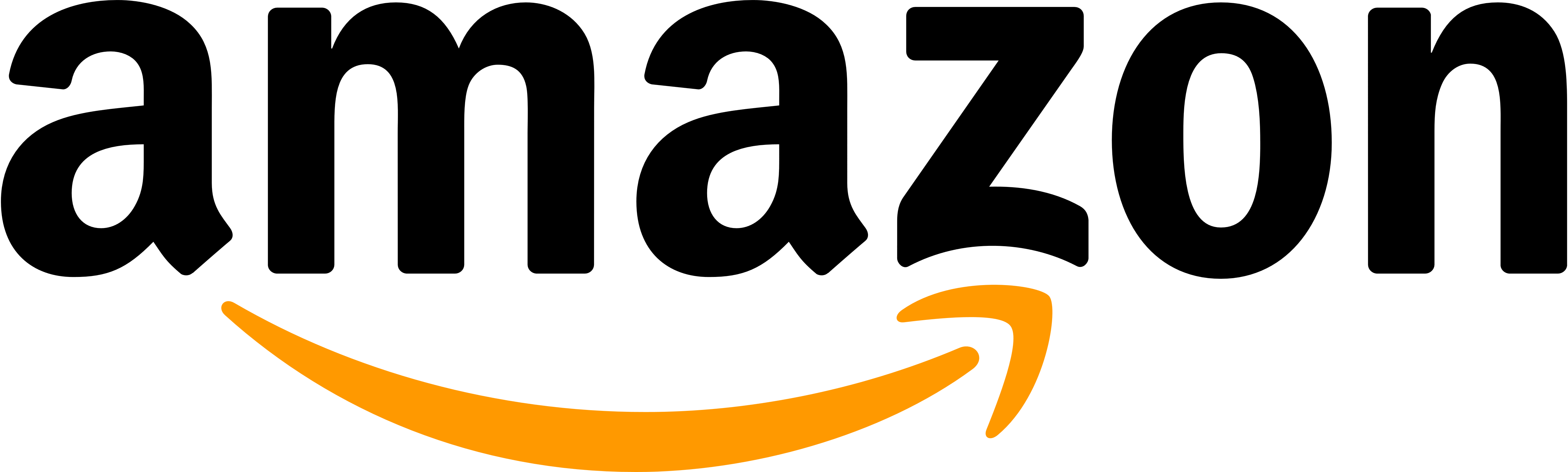 Amazon Logo White PNG Clipart