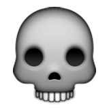 Apple Skull Emoji PNG HD