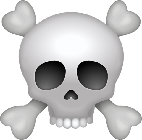 Apple Skull Emoji PNG Image
