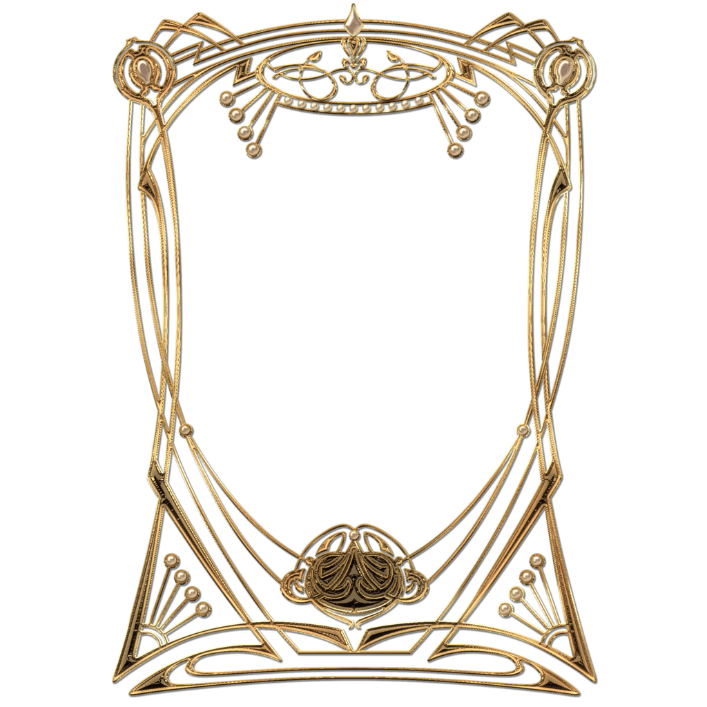 Art Deco Frame PNG Isolated Photo