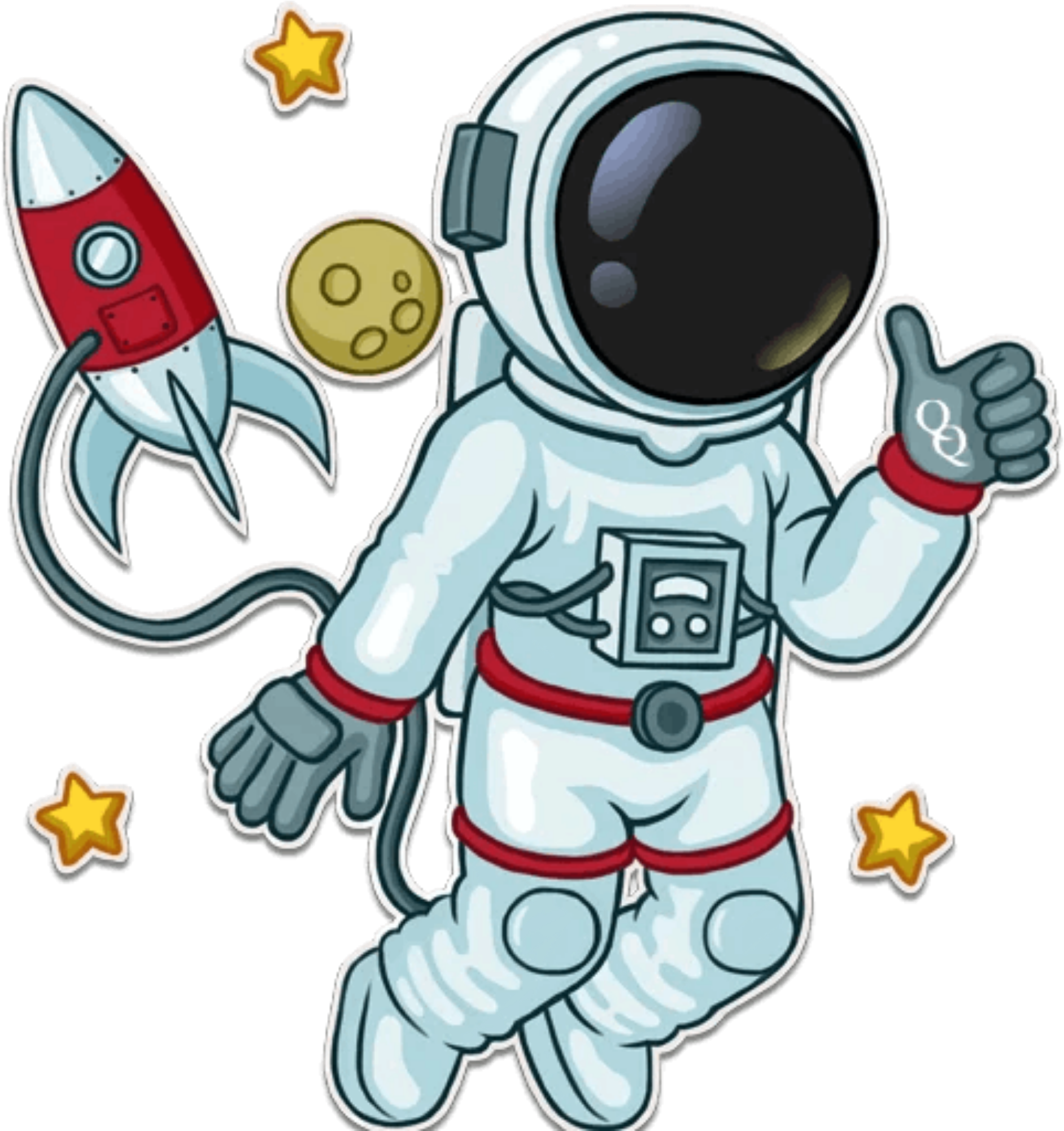 Astronaut Cartoon PNG Isolated File