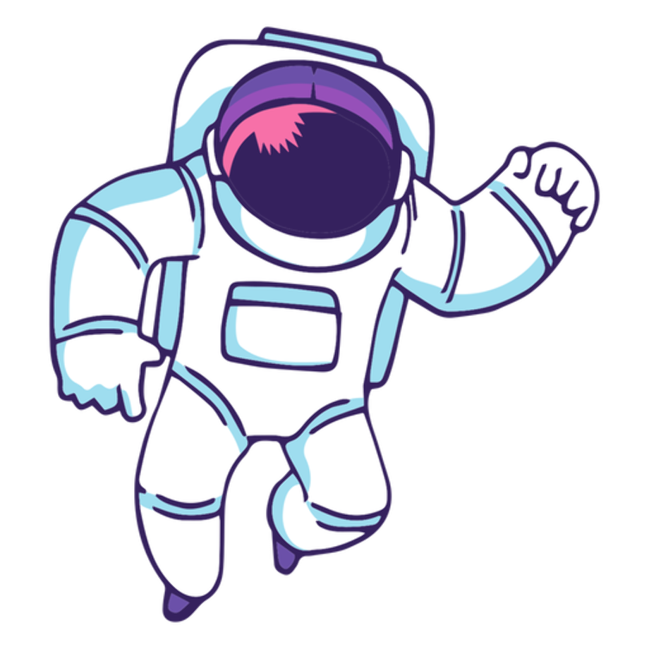 Astronaut Cartoon PNG Isolated Image
