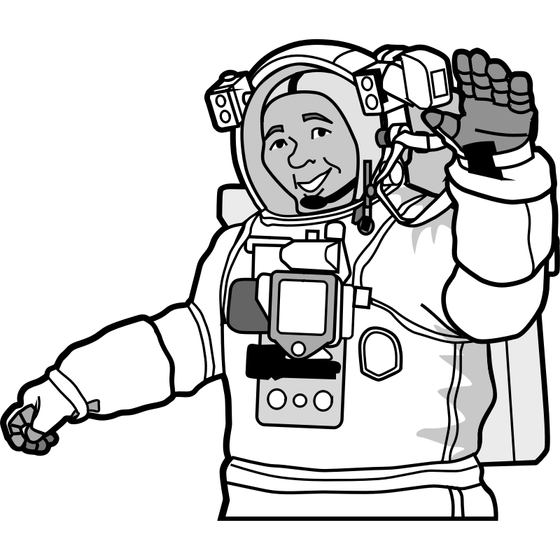 Astronaut Cartoon PNG Isolated Pic