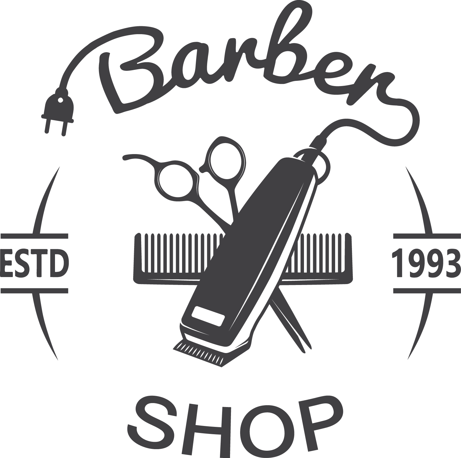 Barber Logo Transparent PNG