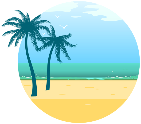 Beach Cartoon PNG HD Isolated