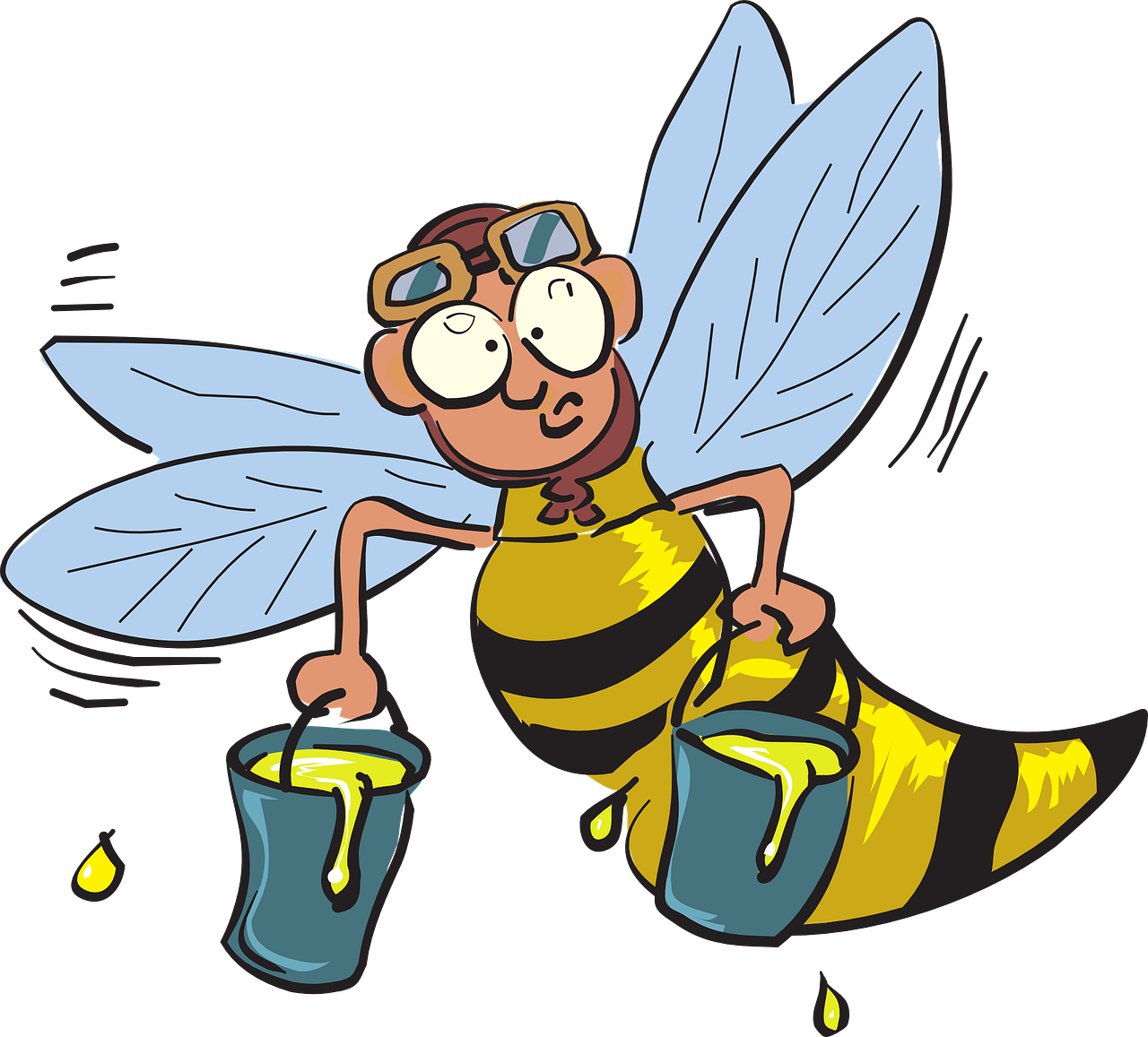 Bee Cartoon PNG Picture