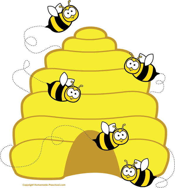 Beehive Cartoon PNG Isolated HD