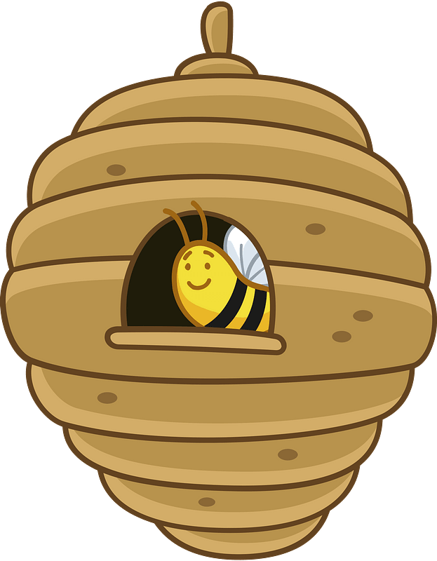Beehive Cartoon PNG Photos