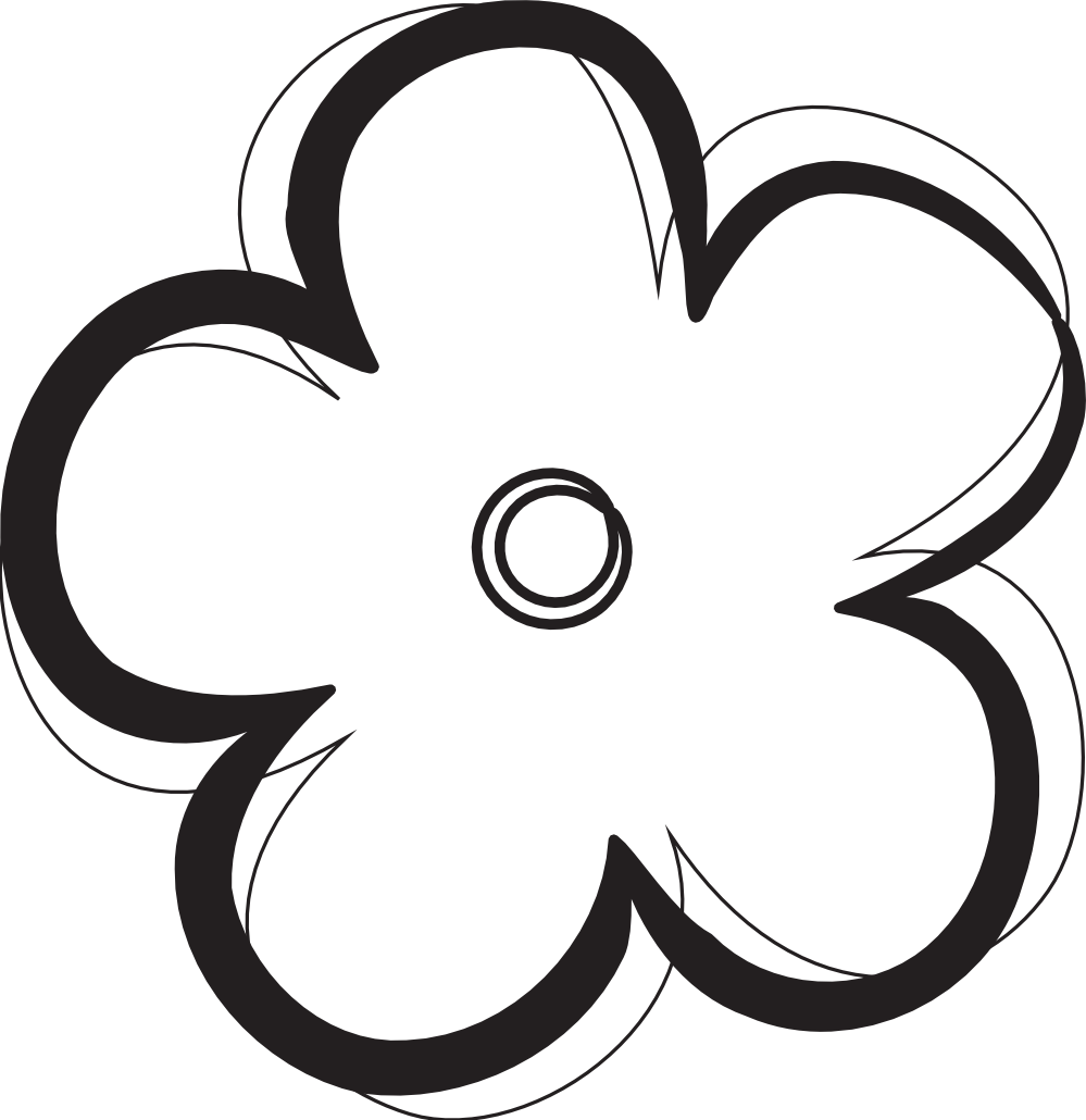 Black And White Flowers PNG File