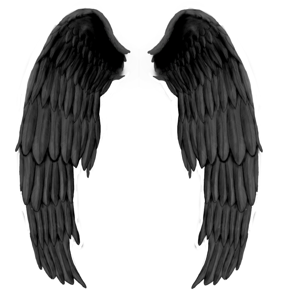 Black Angel Wings PNG Image