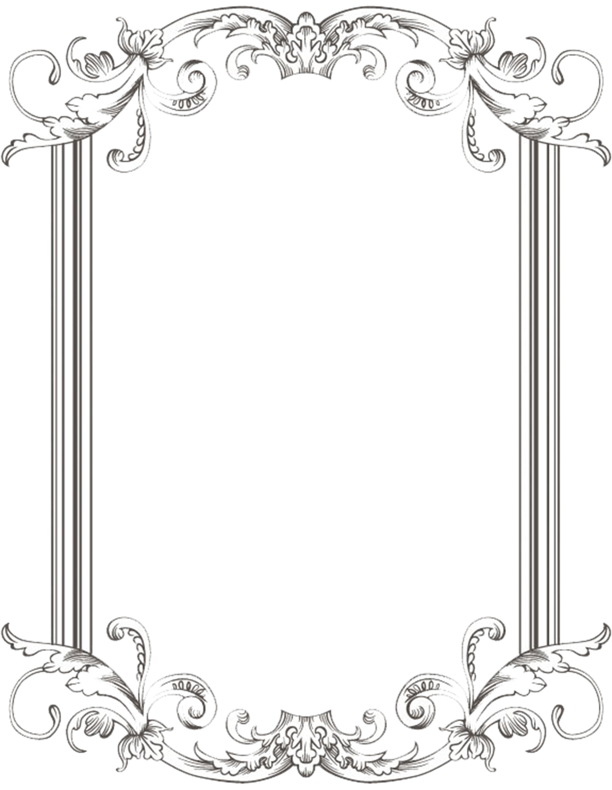 Black Frame PNG Isolated Pic