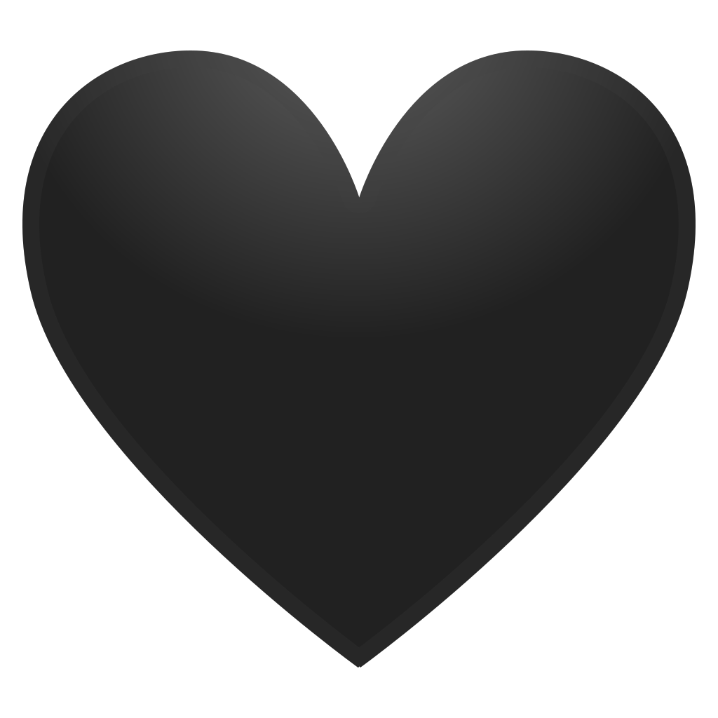 Black Heart Emoji PNG File
