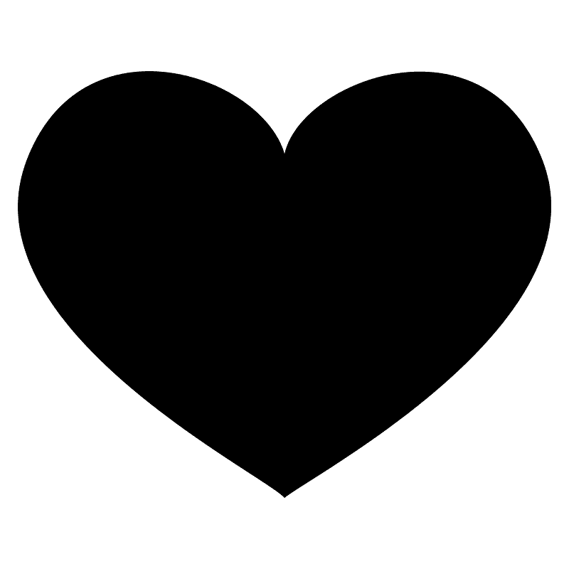 Black Heart Emoji PNG Image