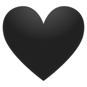 Black Heart Emoji PNG Photos