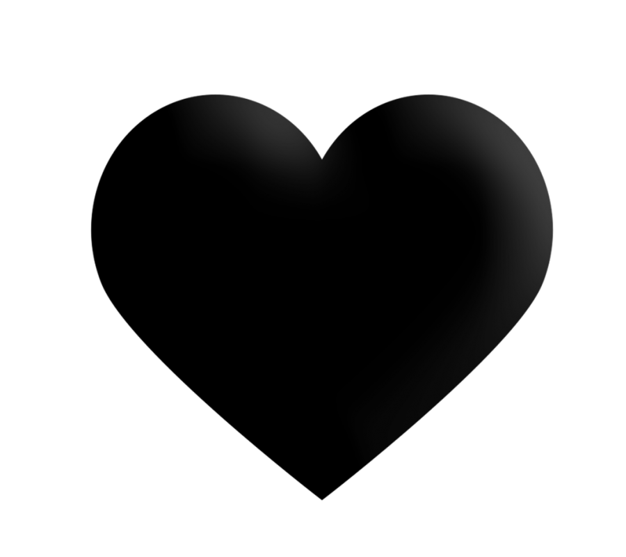 Black Heart Emoji PNG Pic